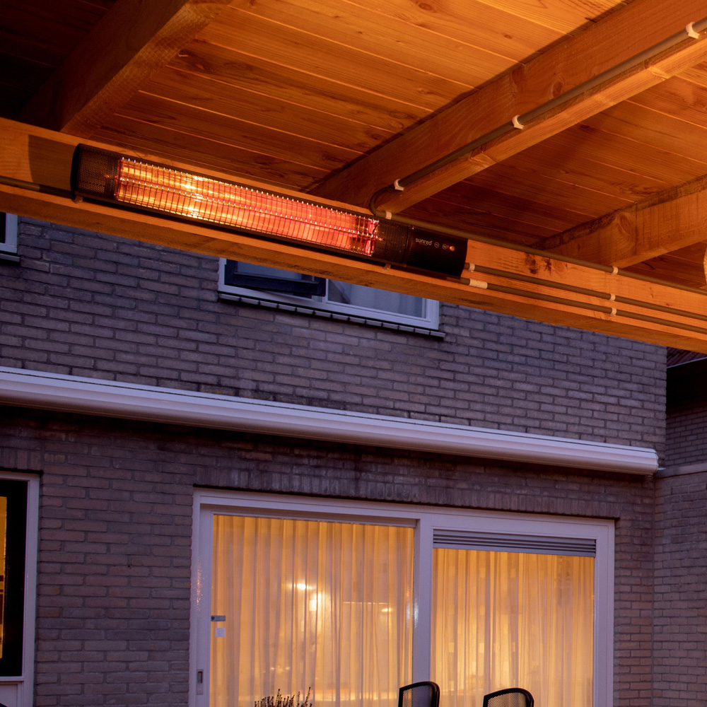 Sunred Dark Black Wall Patio Heater 1500W Image 9