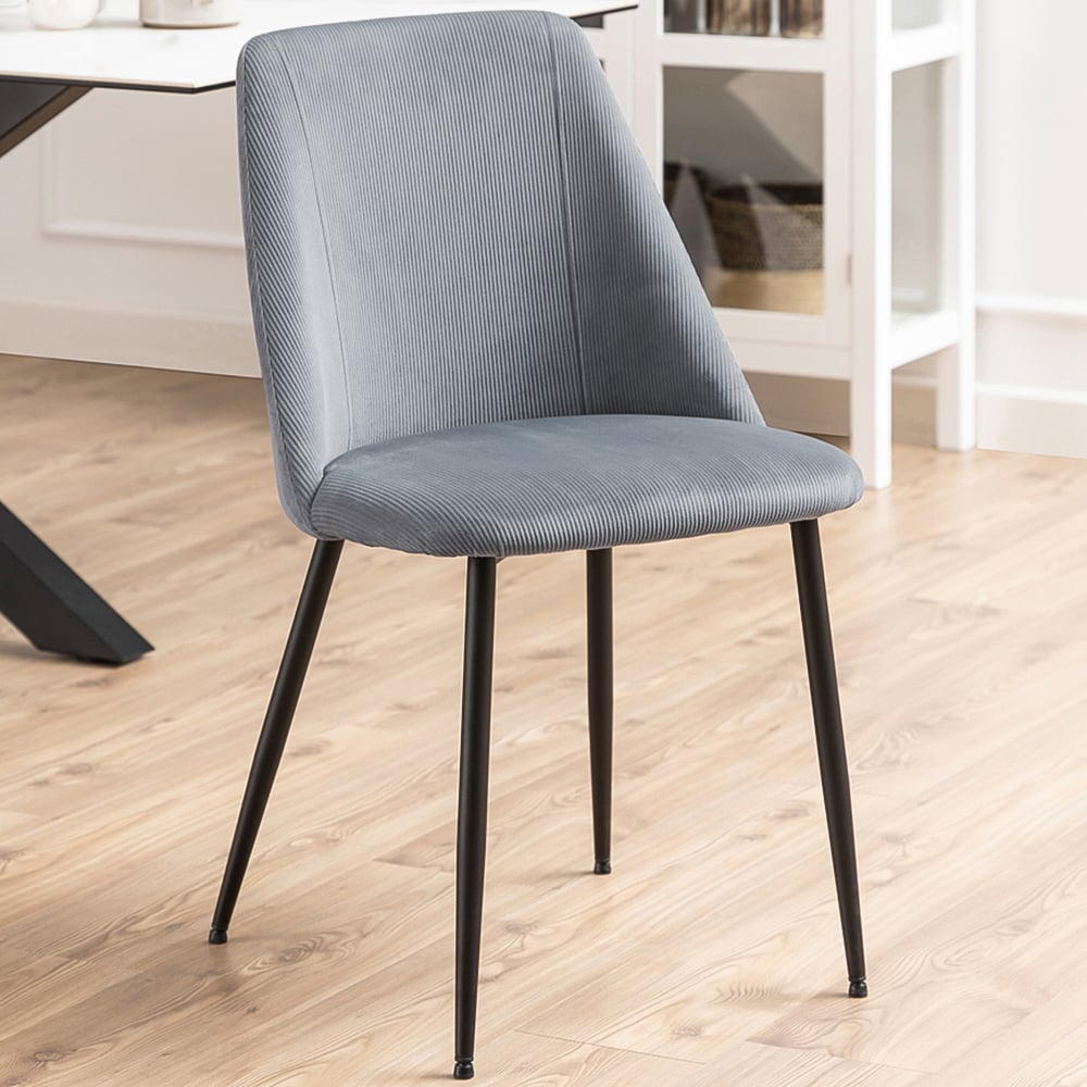 Florence Ines Set of 4 Grey Dining Chair Image 1