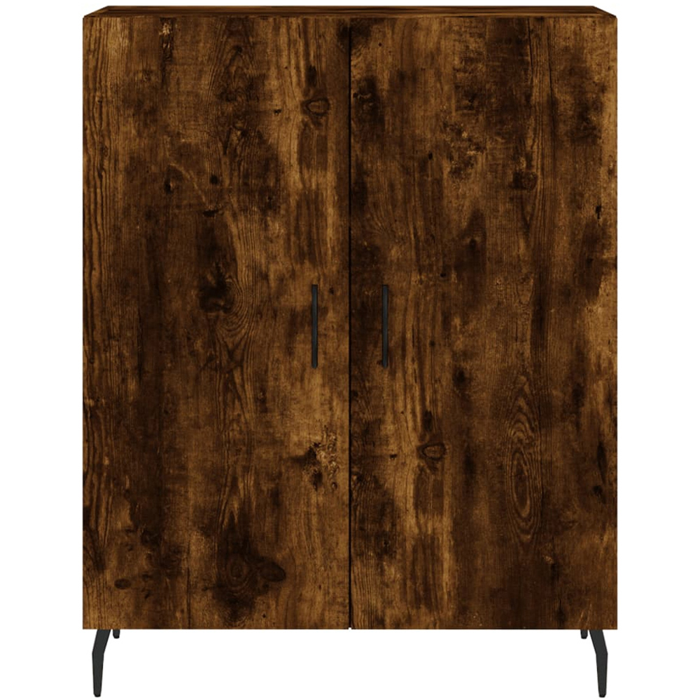 vidaXL 4 Door 6 Shelf Smoked Oak Highboard with Metal Legs Image 8