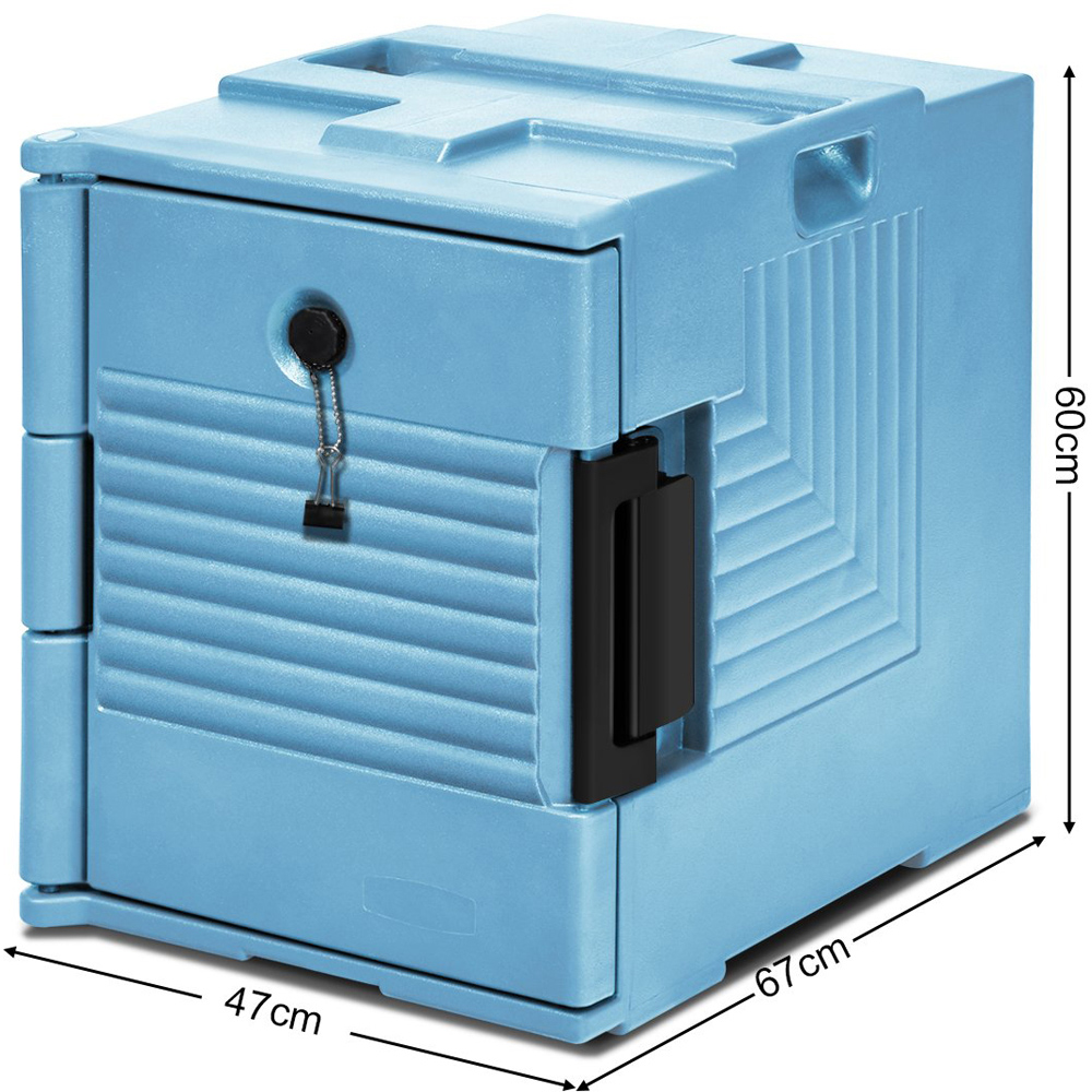 Costway Blue Front Loading Insulated Food Pan Carrier Image 9