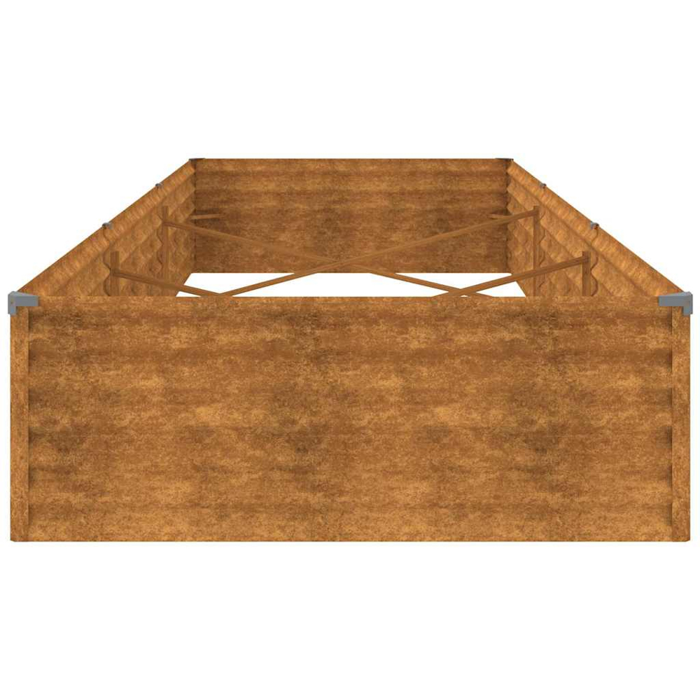 vidaXL Brown Corten Steel Raised Garden Bed 36 x 291 x 100cm Image 2