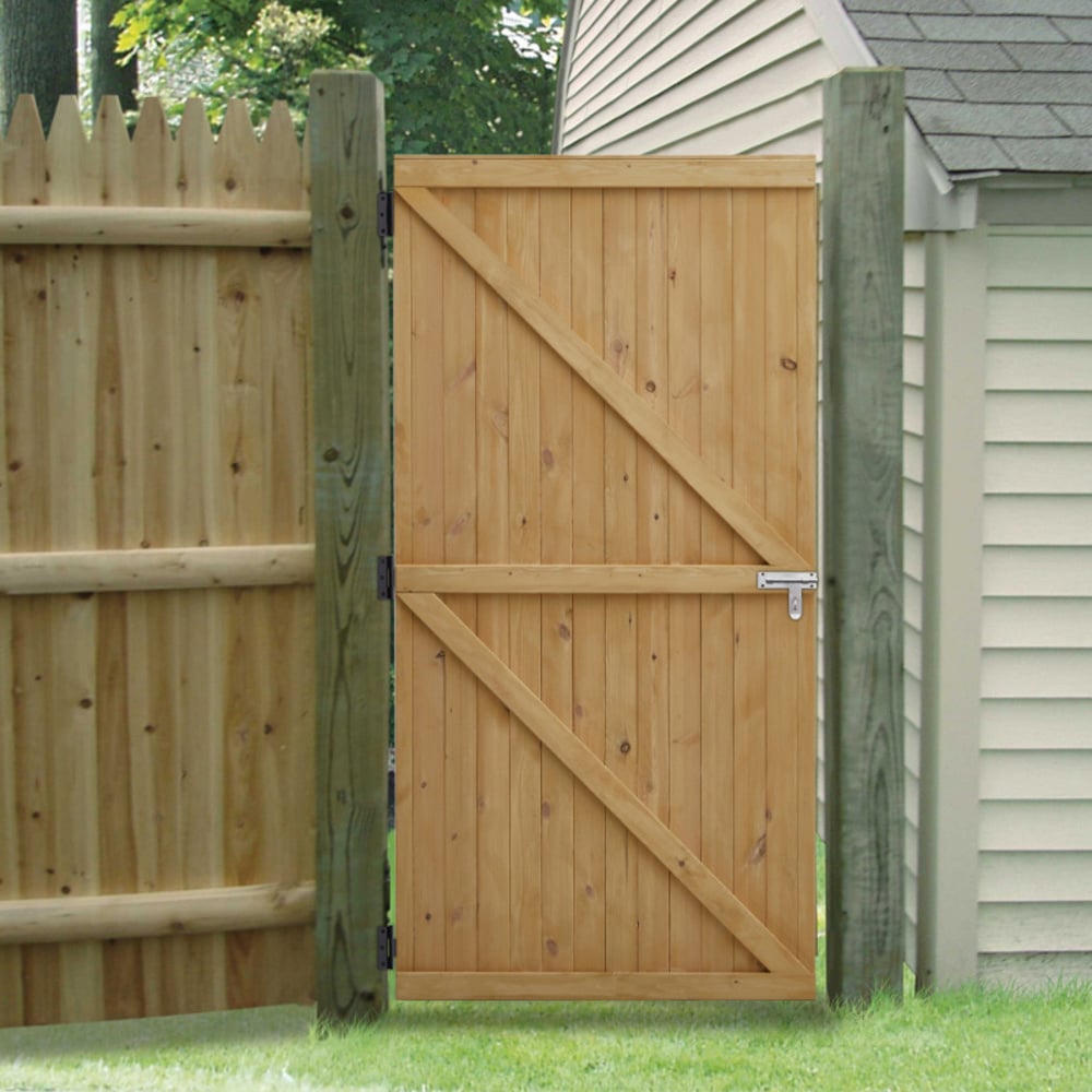 Living and Home Pine Wood Garden Gate with Latch 183cm Image 2