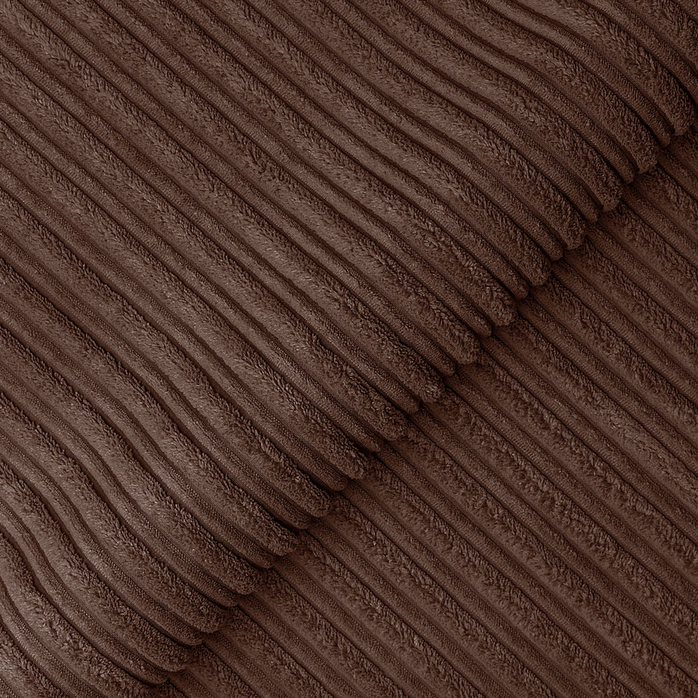 Luxor 4 Seater Chocolate Jumbo Cord Full Back Sofa Image 4