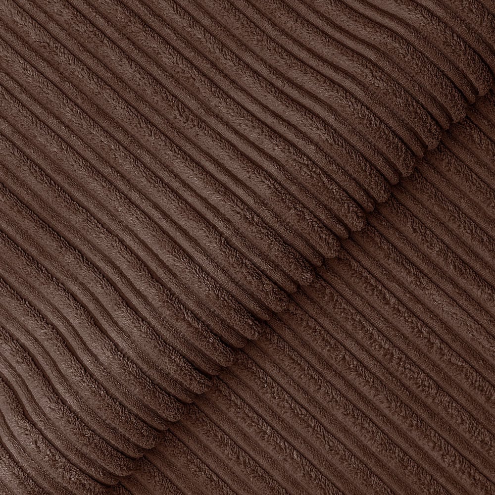 Luxor 4 Seater Chocolate Jumbo Cord Left Hand Facing Full Back L Shaped Corner Sofa Set Image 4