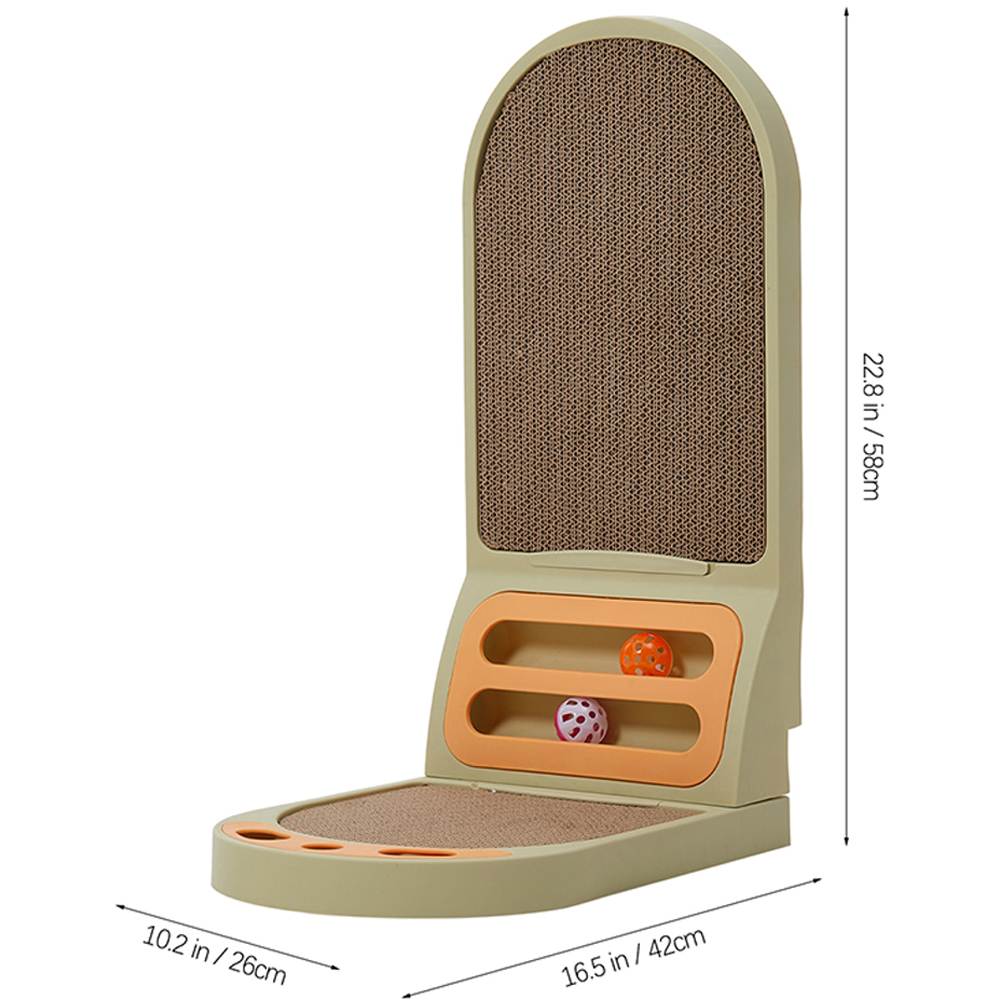 H&O Direct L-Shaped Cat Scratcher with Ball Track Image 6