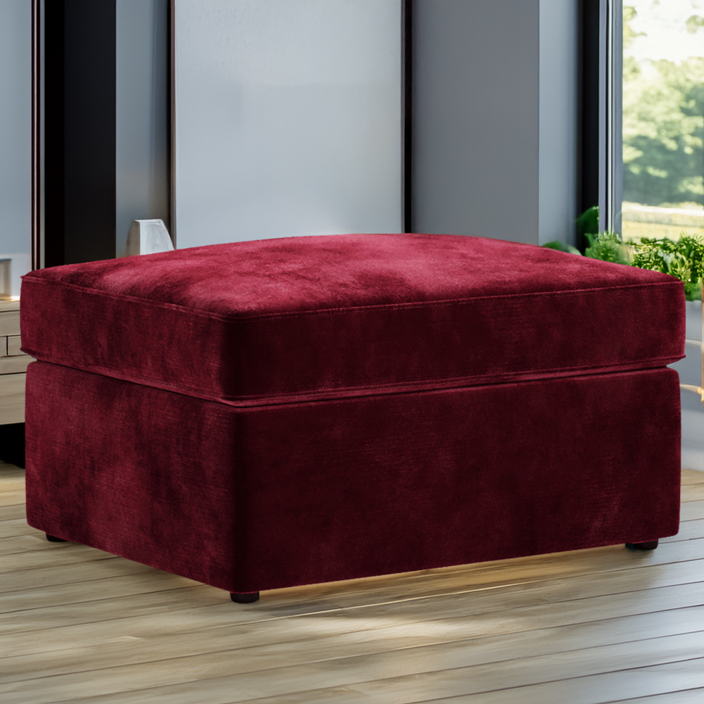 Jay-Be Shiraz Luxe Velvet Fold-Out Footstool Bed with Comfort Mattress Image 1
