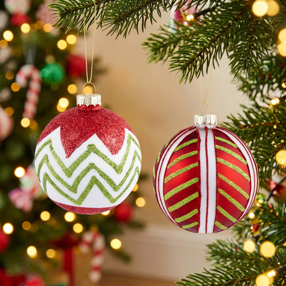 Zig Zag Glass Bauble Image 2