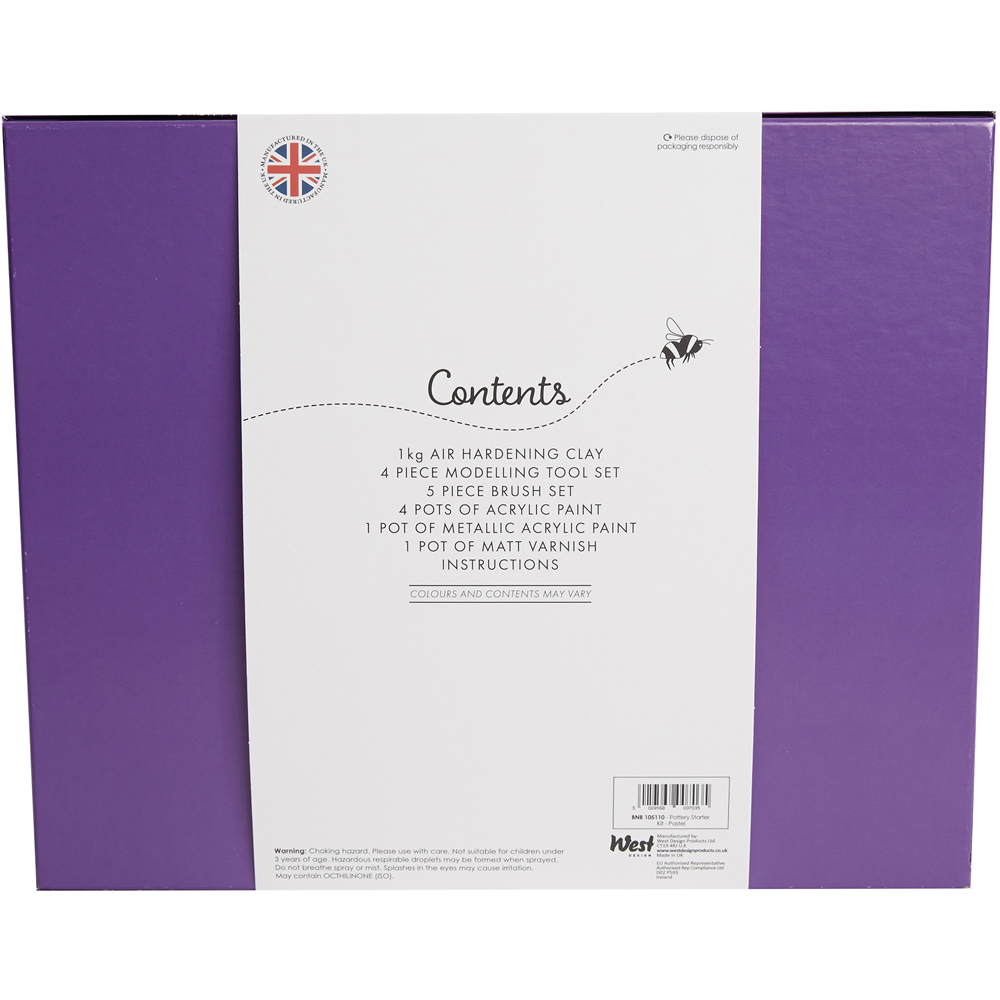 Bee & Bumble Pastel Pottery Starter Craft Kit Image 4