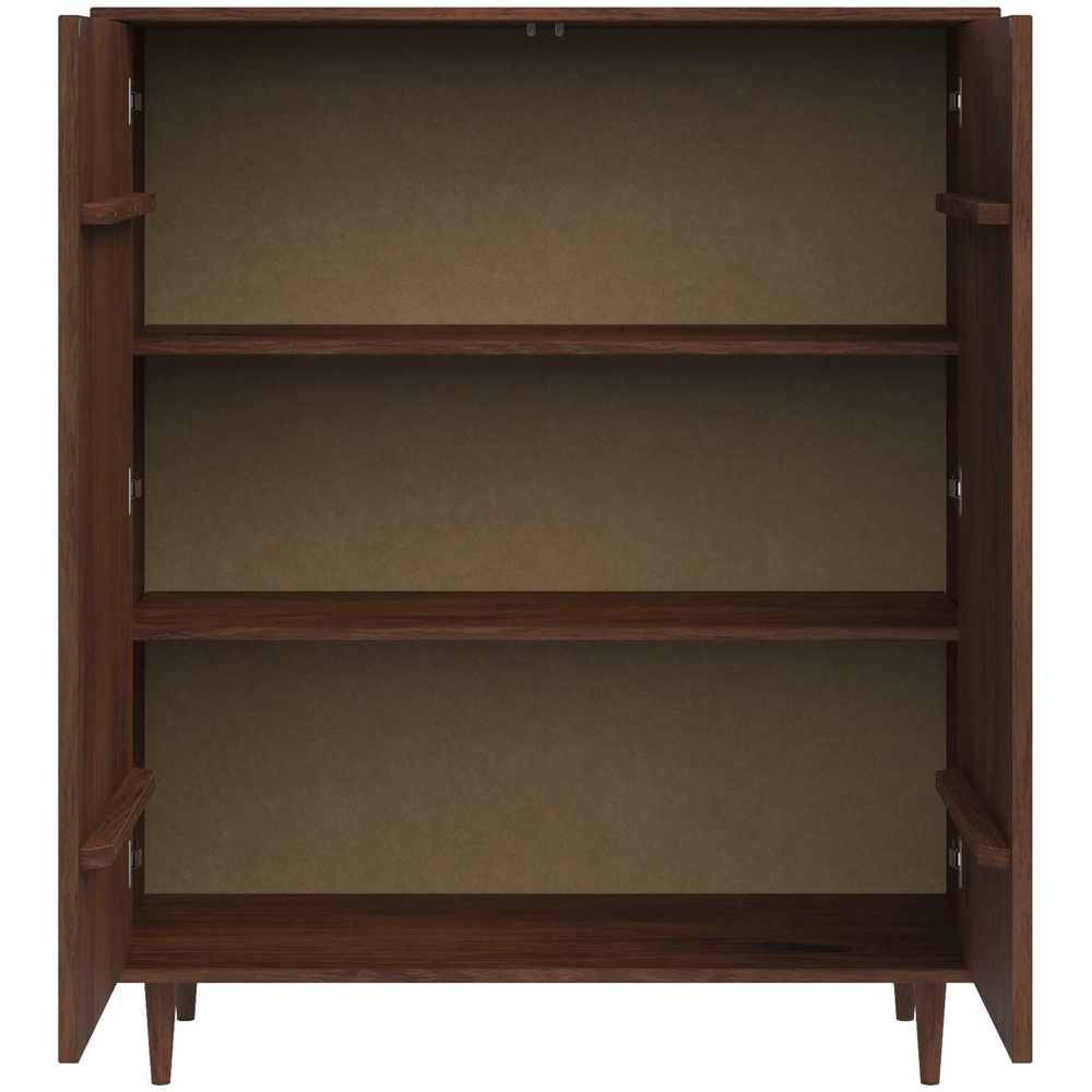 Loft24 Jerzy 2 Door Dark Brown Stained Wax Highboard Image 5