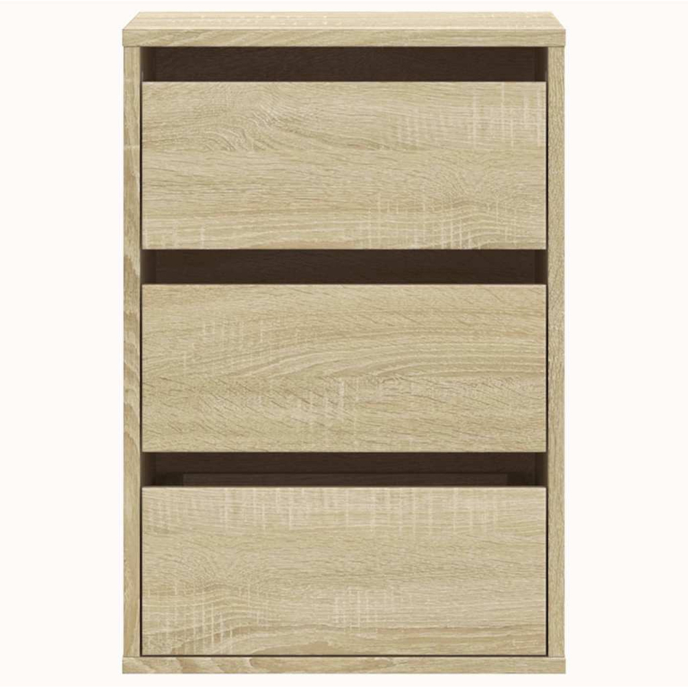 vidaXL 3 Drawer Sonoma Oak Chest of Drawers Image 6
