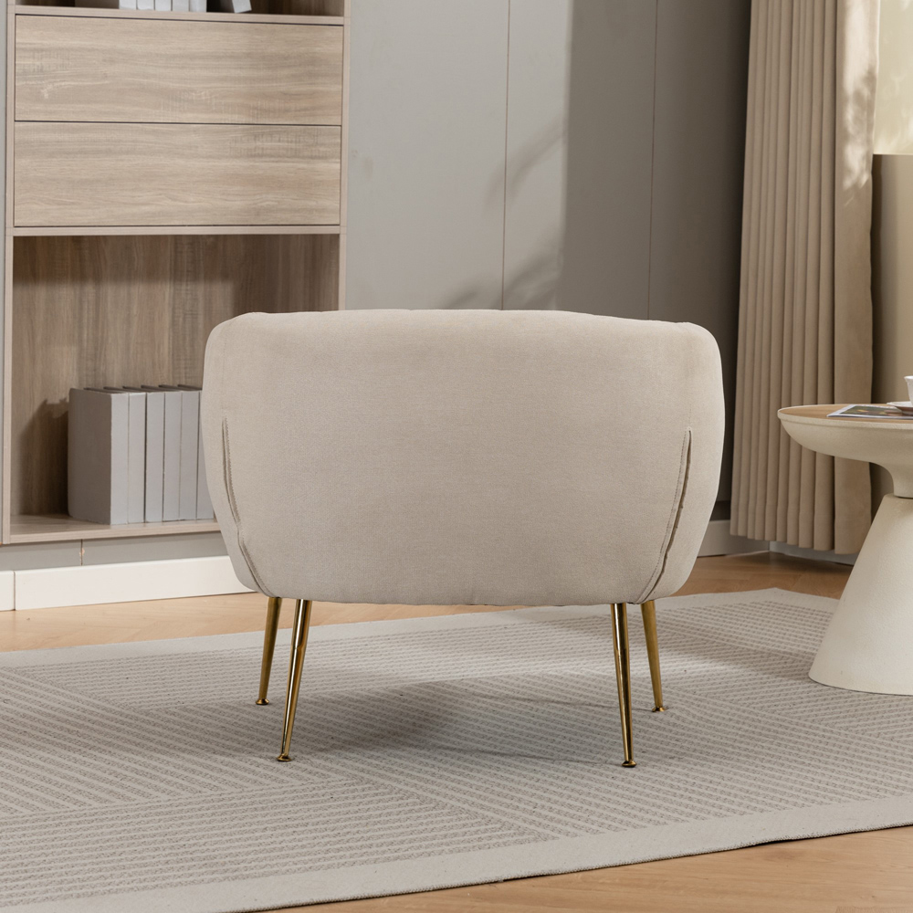 Artemis Home Stanton Beige Fabric Shell Accent Chair Image 6