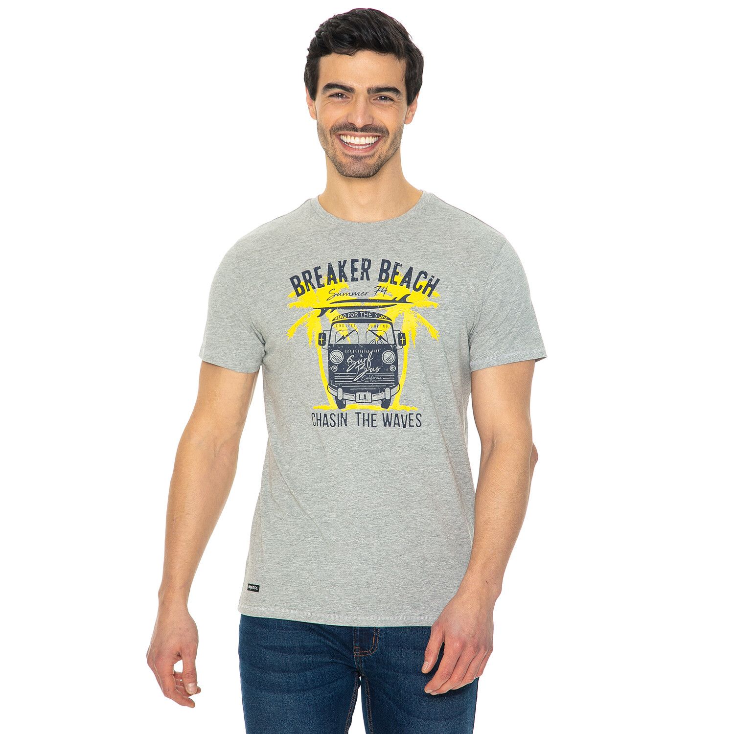 Men's Breaker Beach T-Shirt  - Grey / S Image 1