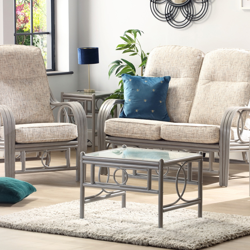 Desser Furniture Madrid 4 Seater Grey Farrow Sofa Set Image 9