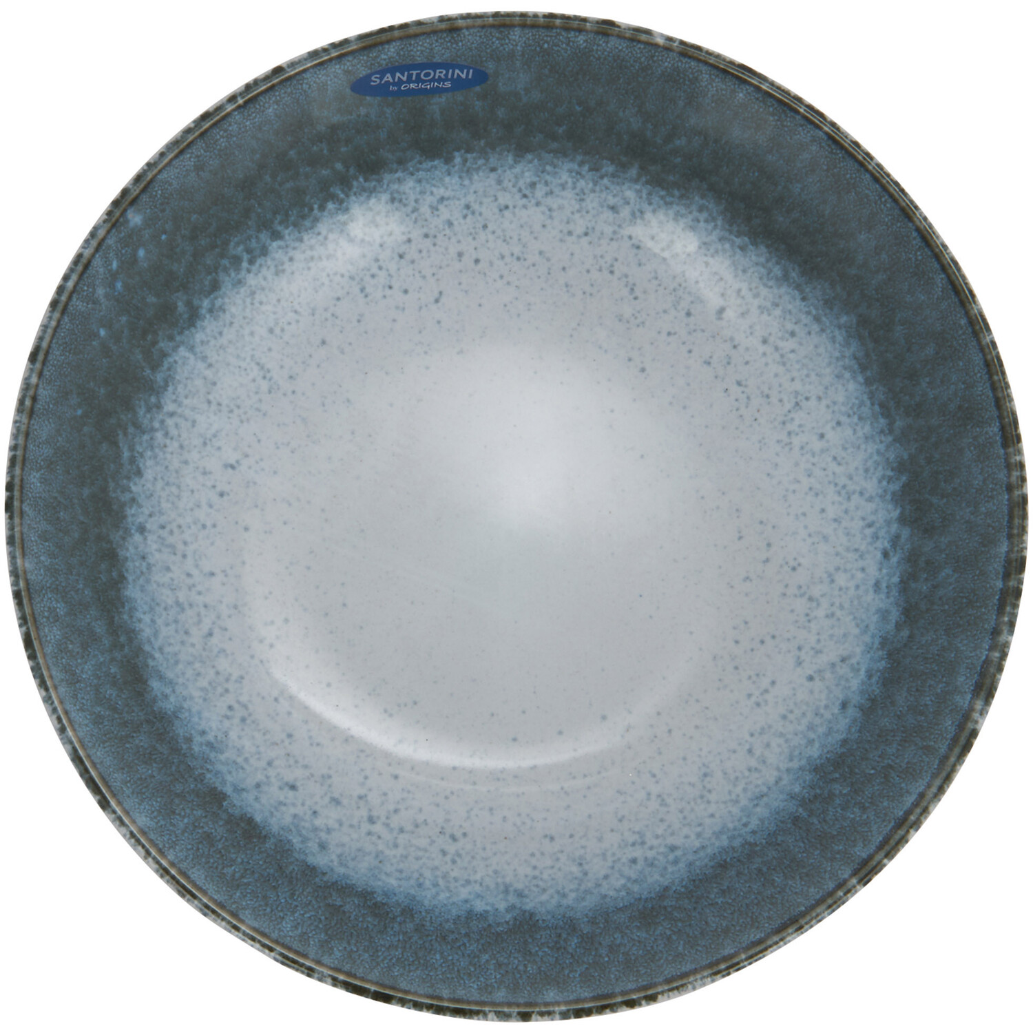 Santorini Reactive Glaze Serving Bowl - Blue Image 4