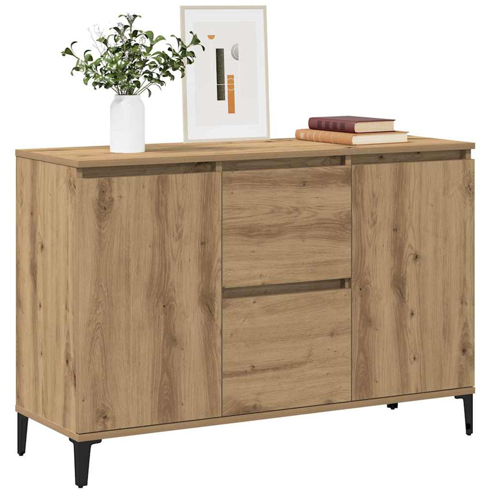 vidaXL 2 Door 2 Drawer Artisan Oak Sideboard Image 3