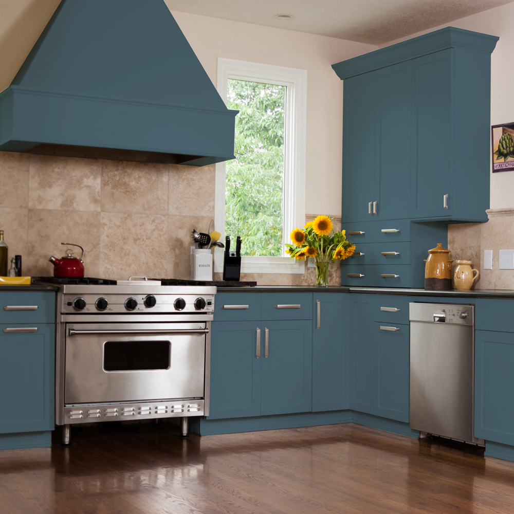 Rust-Oleum Kitchen Cupboard Blueprint Washable Satin Paint 750ml Image 5
