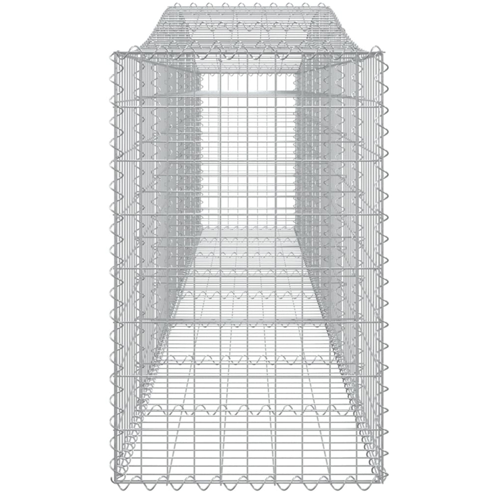 vidaXL Silver Galvanised Iron Arched Gabion Basket 400 x 50 x 80/100cm 20 Pack Image 4