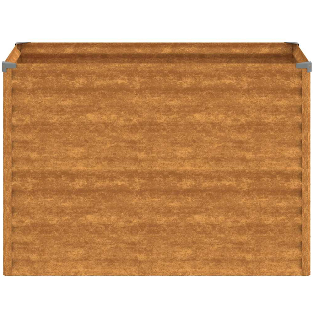 vidaXL Brown Corten Steel Raised Garden Bed 100 x 50 x 69cm Image 2
