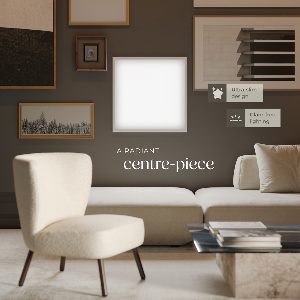 tectake Lucerna 36W 3000K Ultra Slim Warm White LED Panel Light 62 x 62cm Image 3