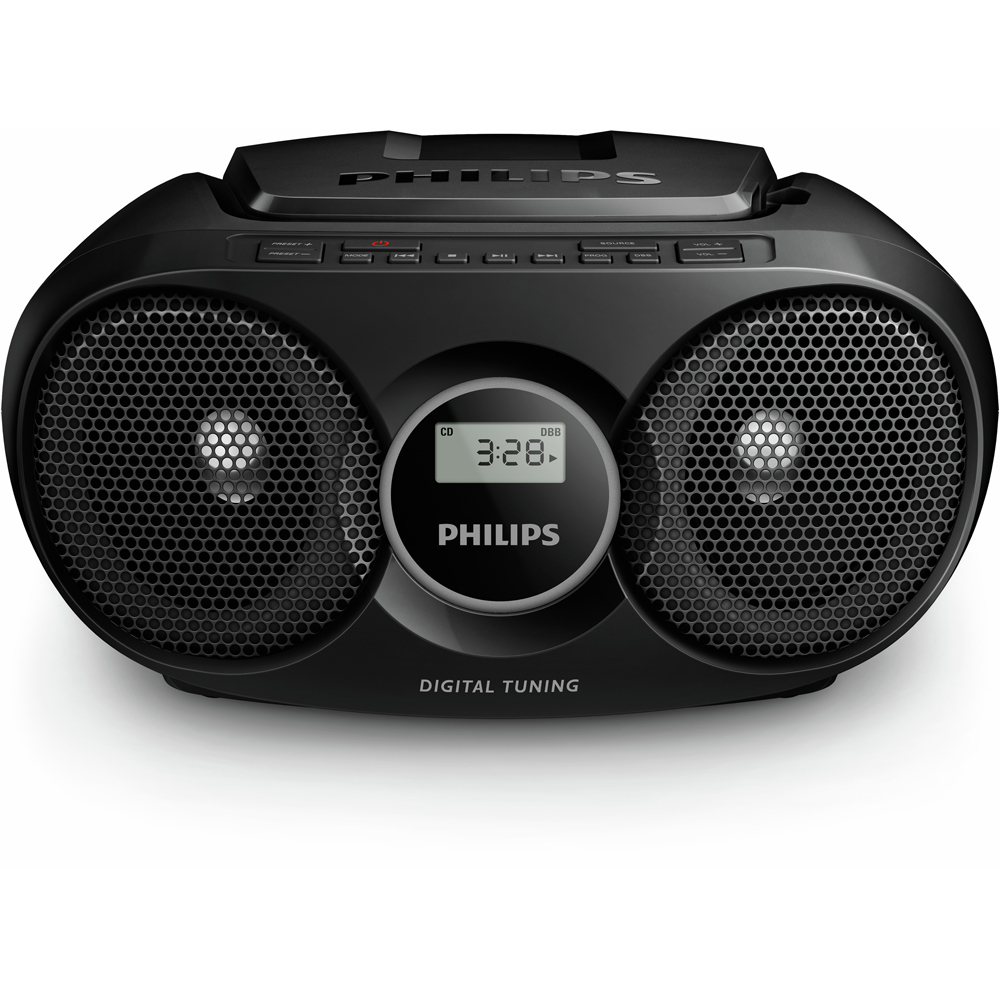 Philips AZ215 Black Portable Stereo CD Player Dynamic Bass Boost Sound Machine Image 2