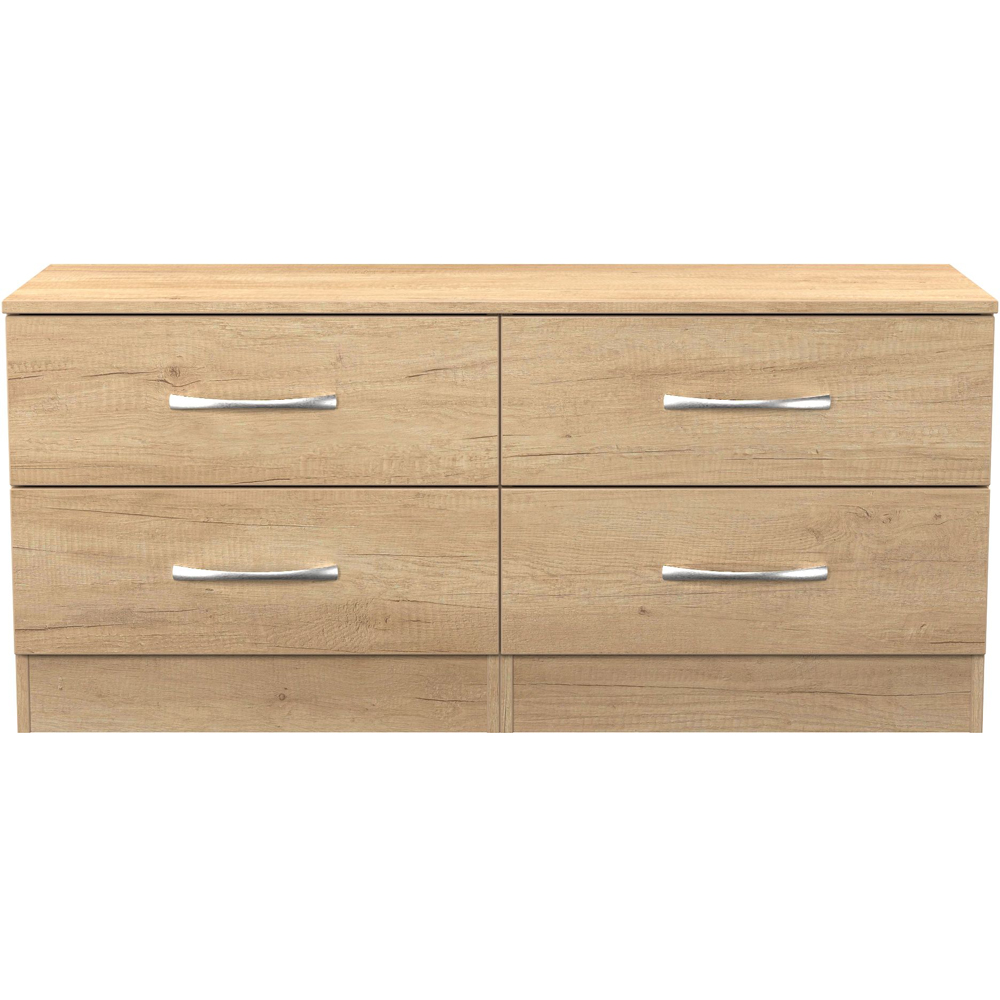 Crowndale Avon 4 Drawer Nebraska Oak Bed Box Ready Assembled Image 2