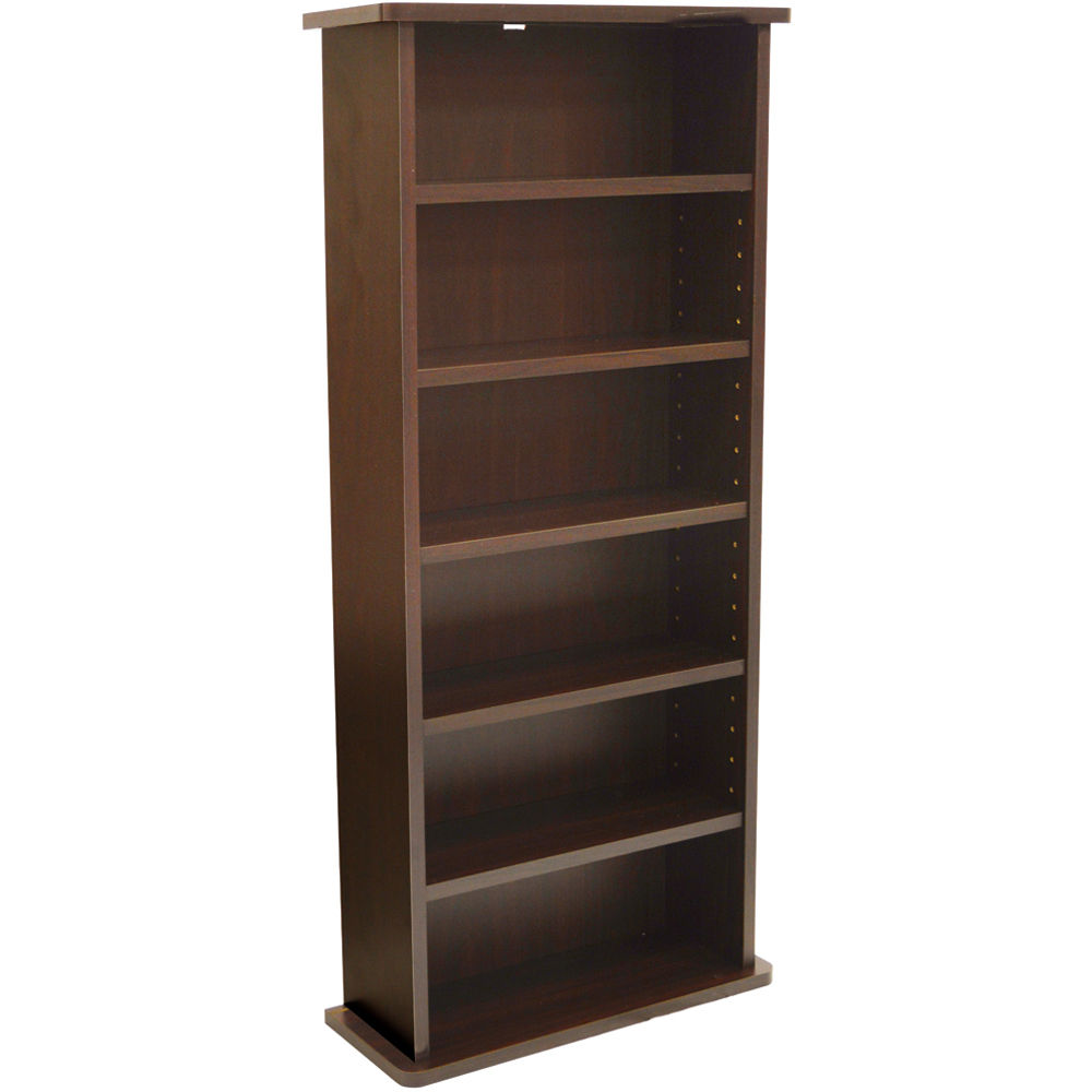 Watsons Chak Dark Oak 6 Shelf CD and DVD Media Storage Unit Image 2