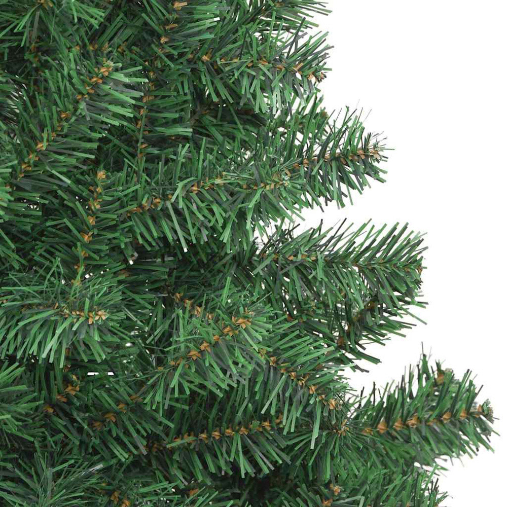 vidaXL Pre-Lit Pink Baubles Green Artificial Christmas Tree 7ft Image 7
