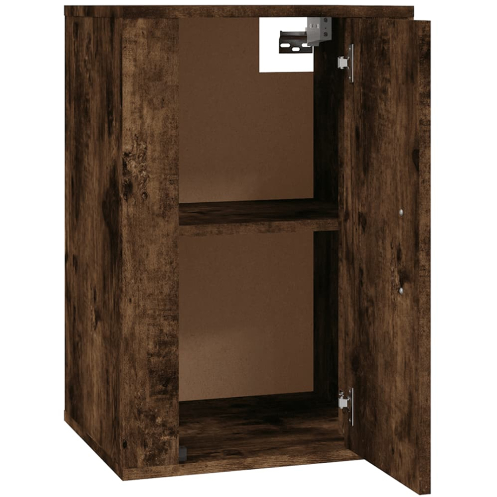 vidaXL Single Door Brown Smoked Oak Wall Mounted TV Cabinet Image 4