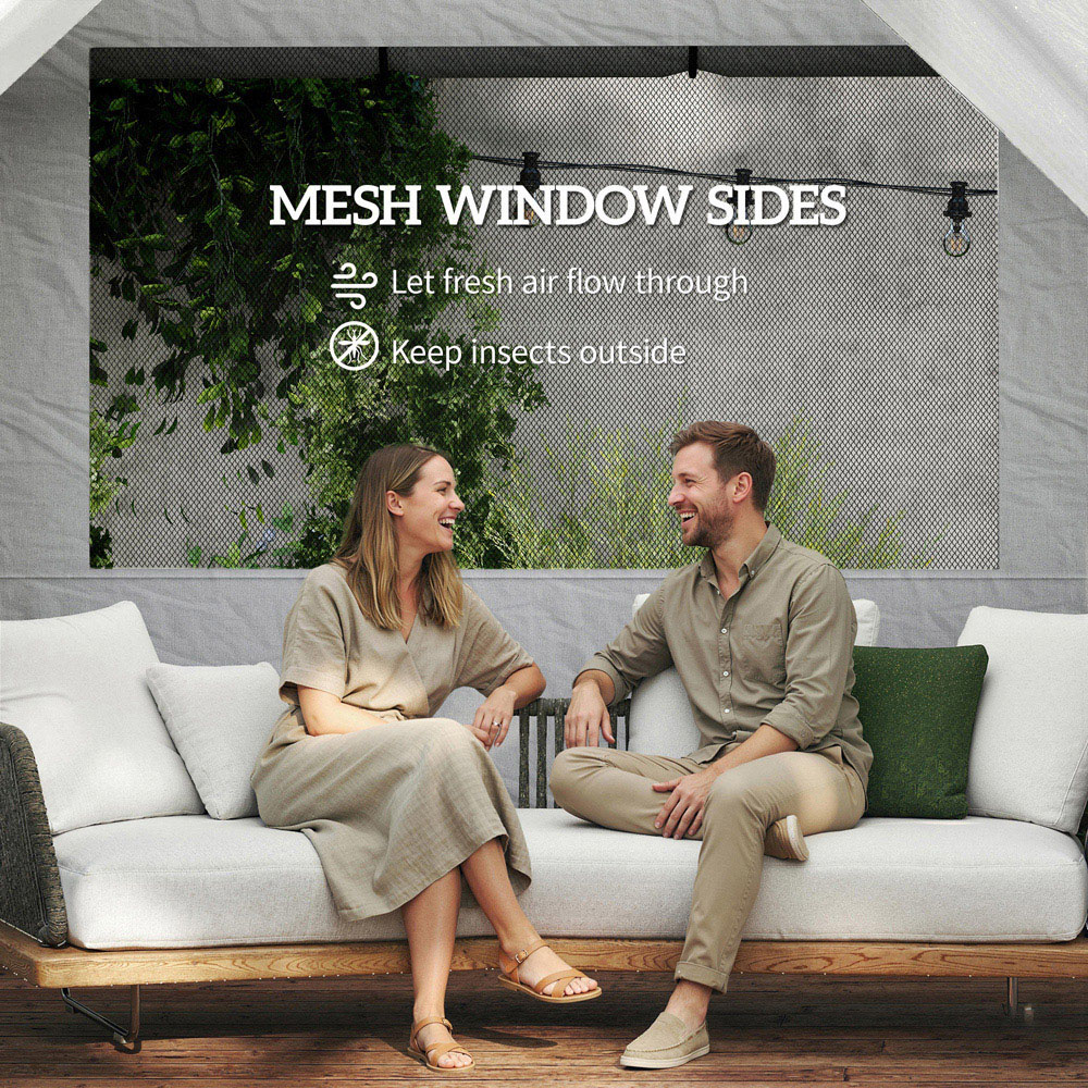 Outsunny 3 x 6m White Pop Up Gazebo Image 5
