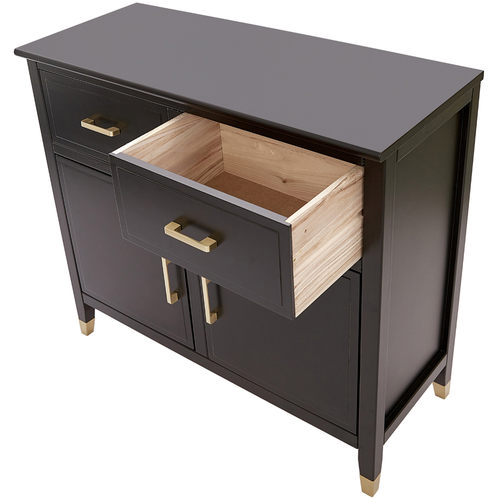 Palazzi 2 Doors 2 Drawers Black Sideboard Image 6