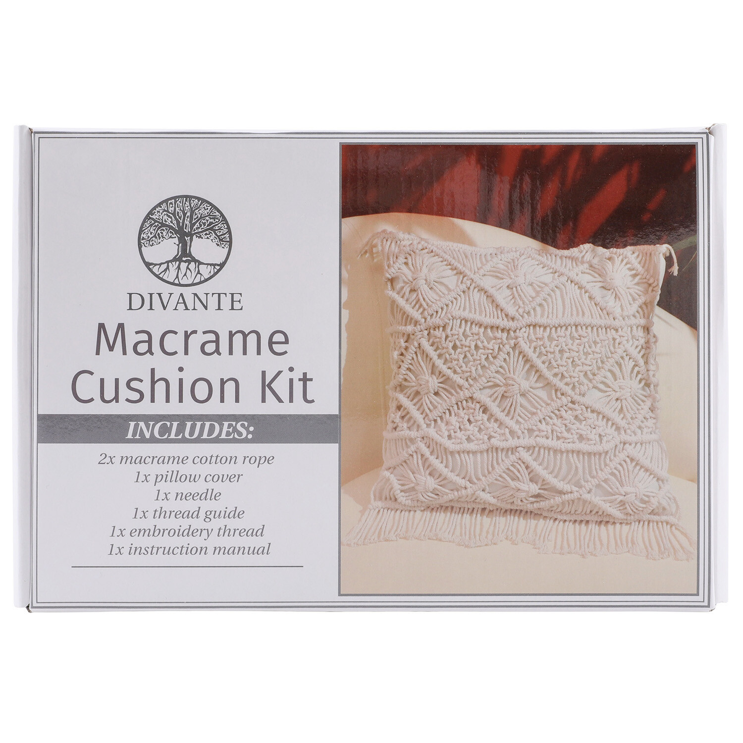 Macrame Cushion Kit - White Image 2