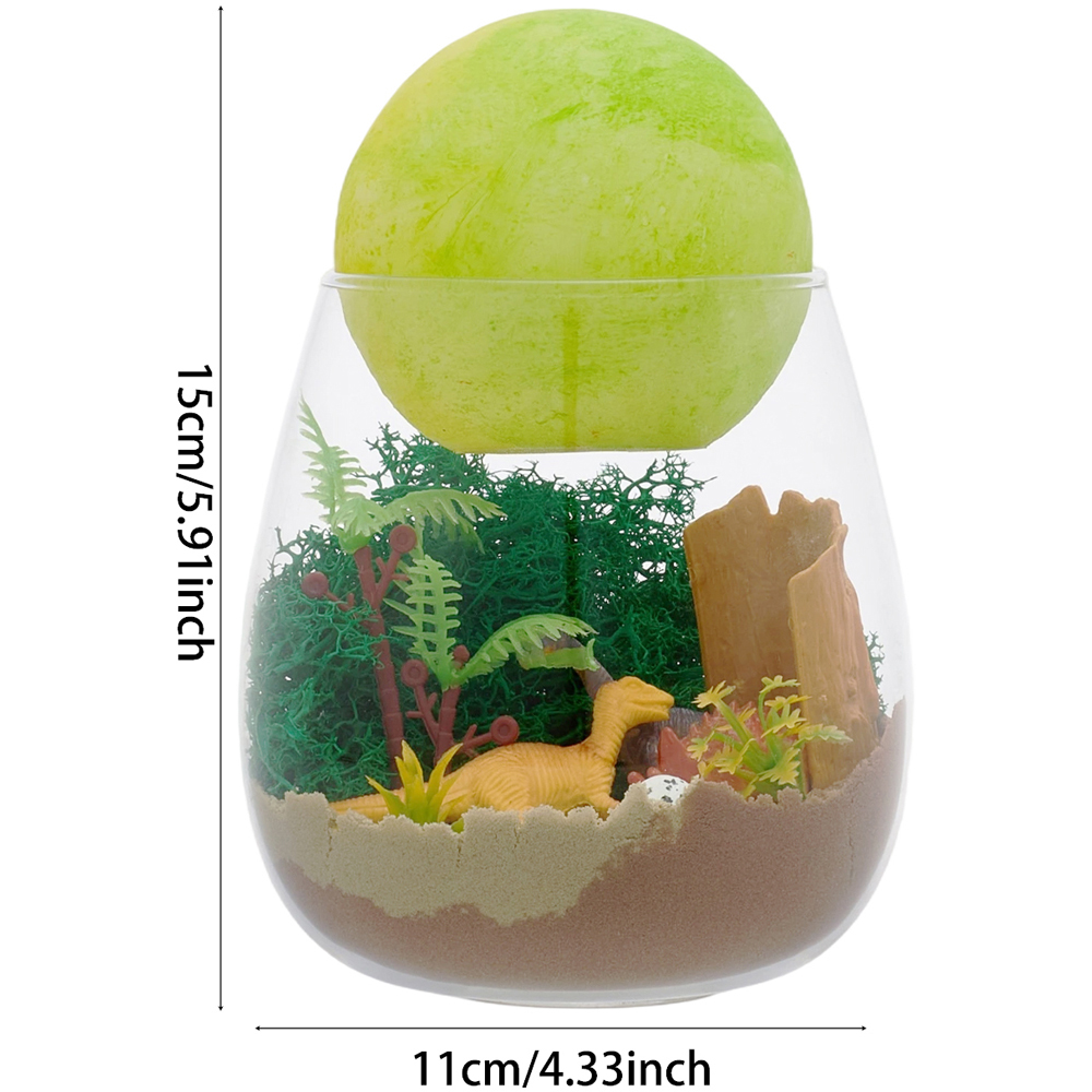 H&O Direct Kids DIY Dinosaur Moon LED Terrarium Kit with Remote Image 6