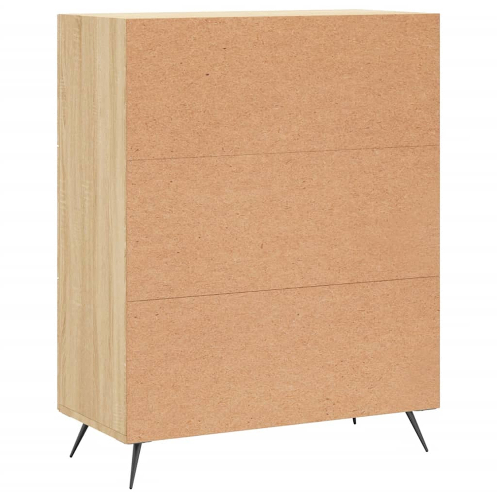 vidaXL 3 Drawer Sonoma Oak Wooden Chest of Drawers Image 8