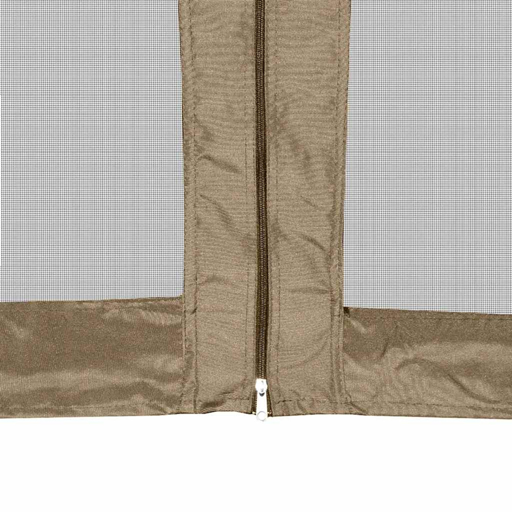 vidaXL 3.6 x 3.1m Taupe Hexagonal Marquee Pop Up Gazebo Party Tent Image 9