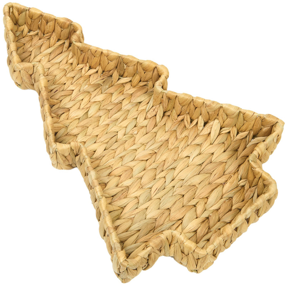 Water Hyacinth Christmas Tree Tray Natural Image 5
