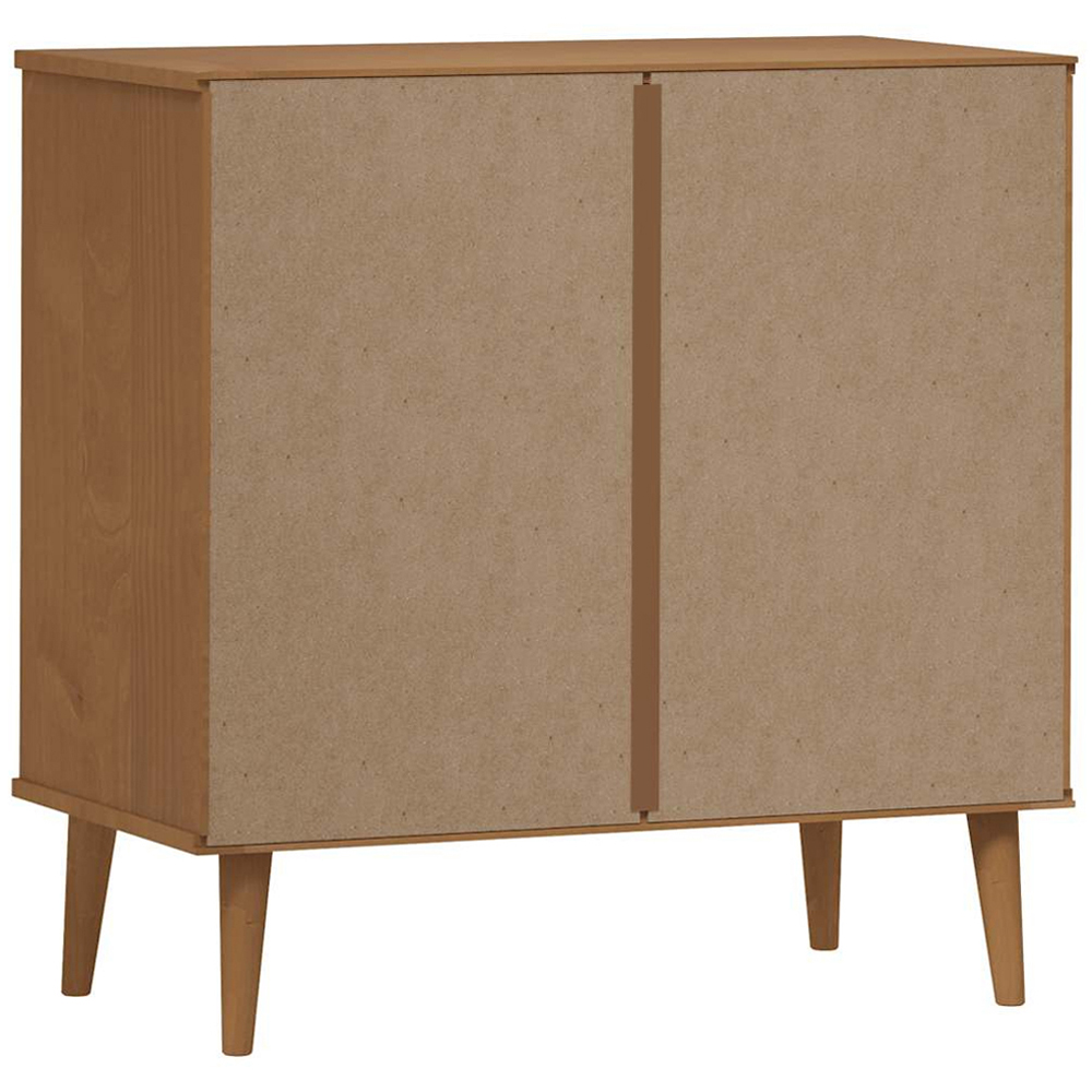 vidaXL 3 Drawer Brown Wooden Storage Cabinet Image 7