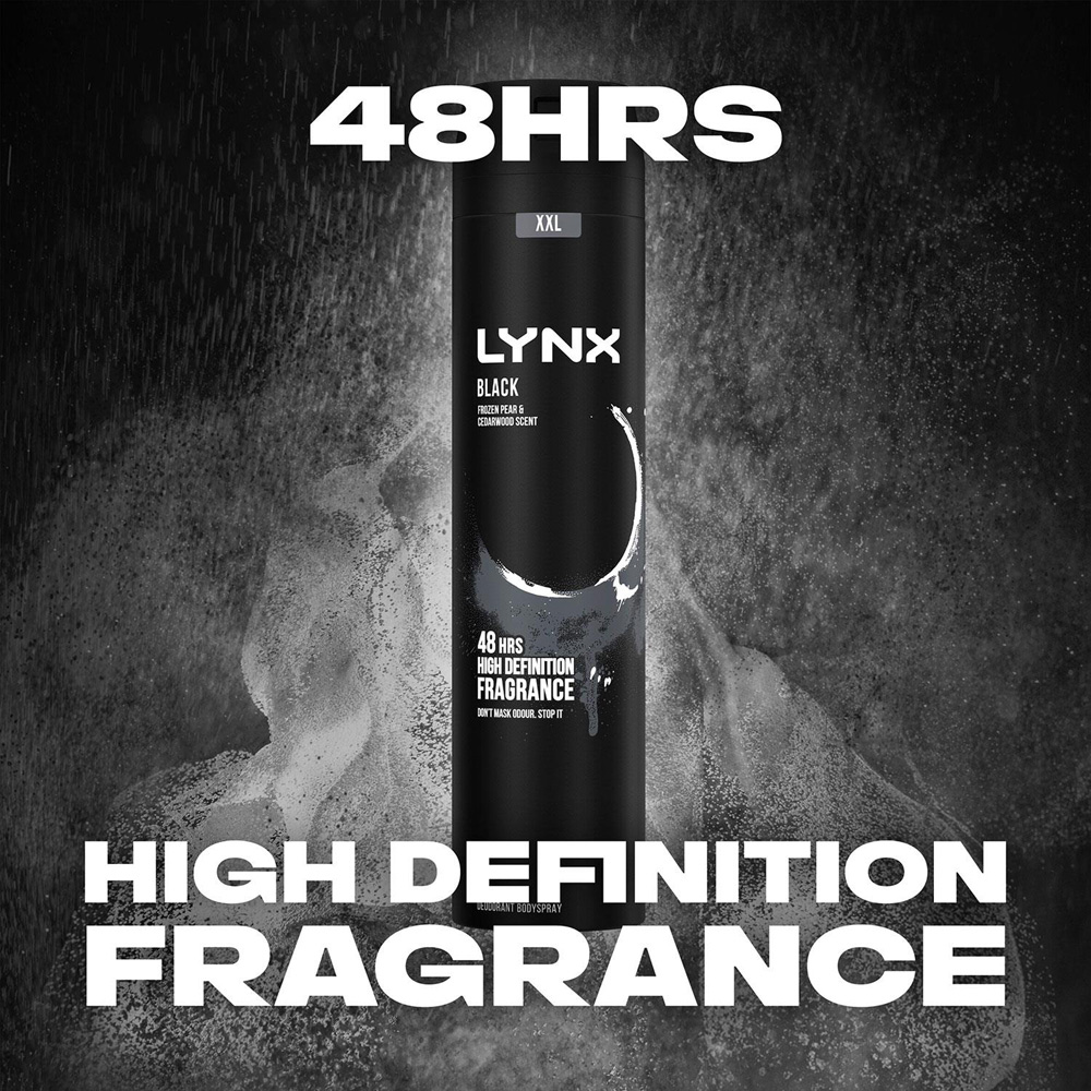 Lynx Black Shower Gel 500ml and XXL Body Spray 250ml Bundle Image 5