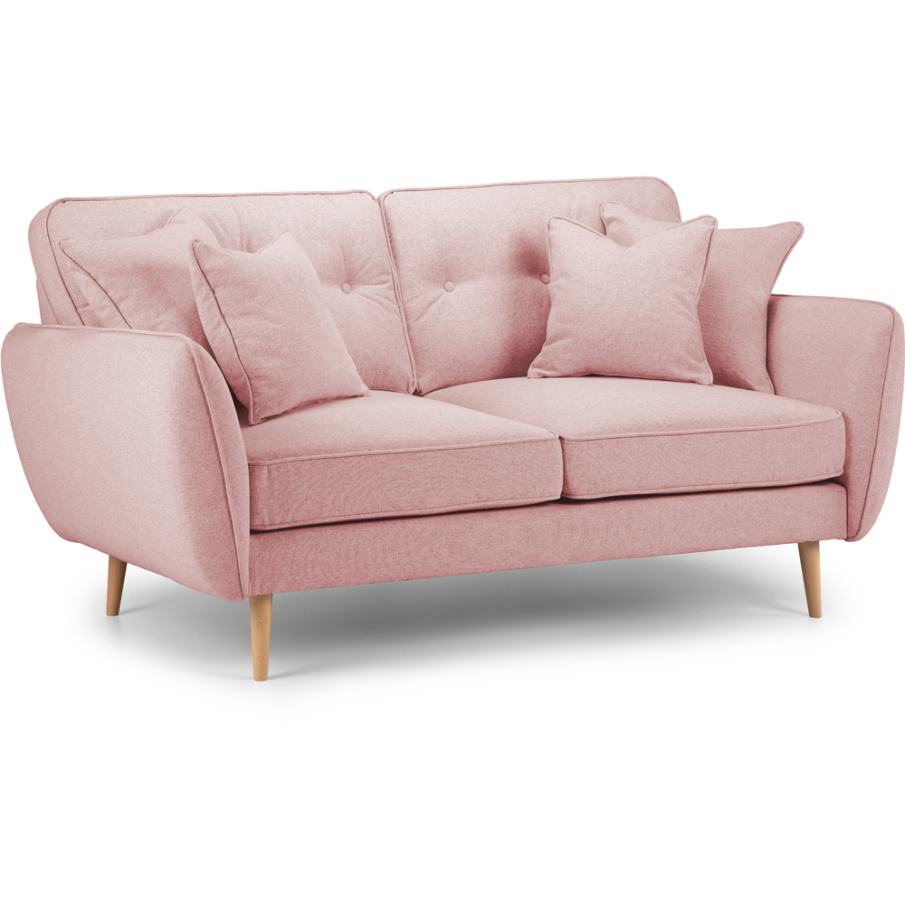 Opry Faro 2 Seater Button Back Soft Pink Sofa Image 2