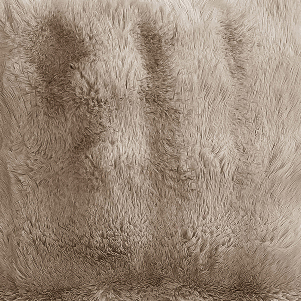 Sweet Dreams Alpine Beige Faux Fur Cushion 43 x 43cm Image 2