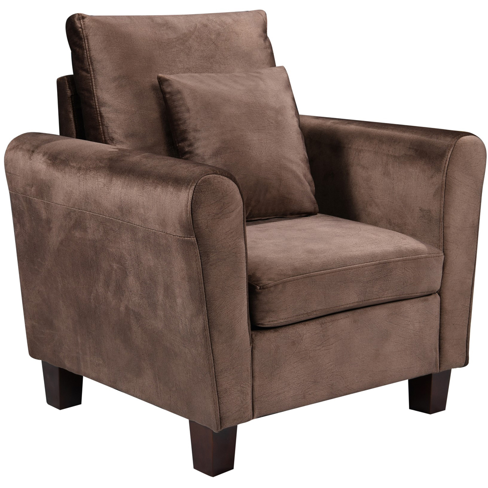 Brooklyn Brown Brushed Velvet Chair Image 2