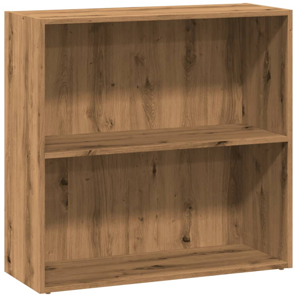 vidaXL 2 Shelf Artisan Oak Small Bookcase Image 2