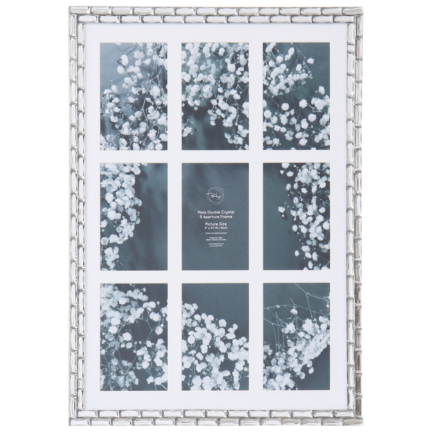 Maia Double Crystal Multi Aperture Frame - 9 Image