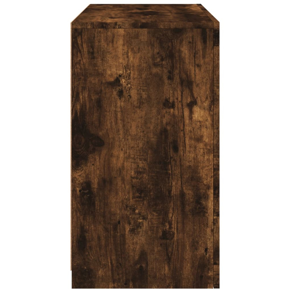 vidaXL 2 Door 2 Shelf Smoked Oak Sideboard with RGB LED Lights Image 8