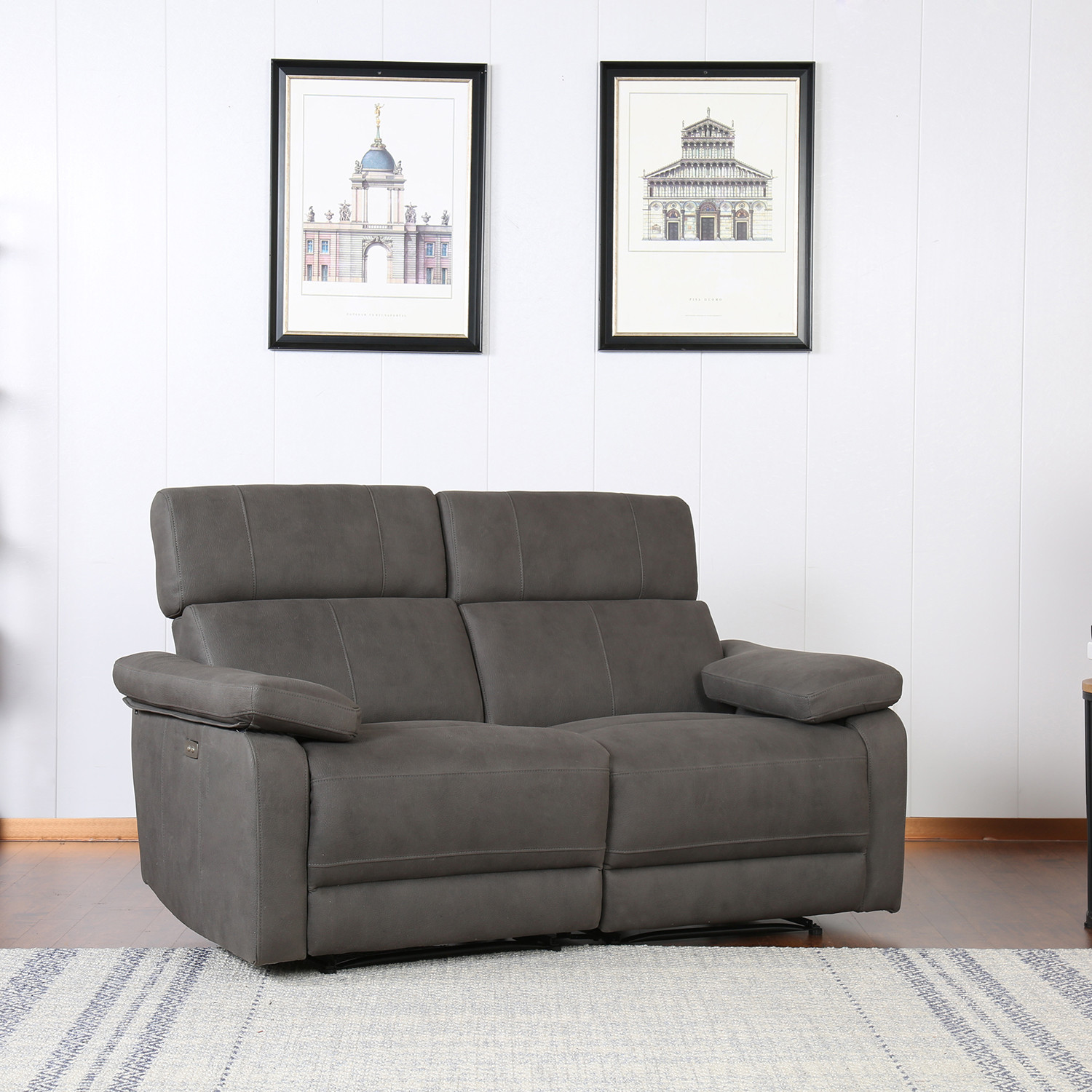 Trinity 2 Seater Electrical Sofa Grey Image 1