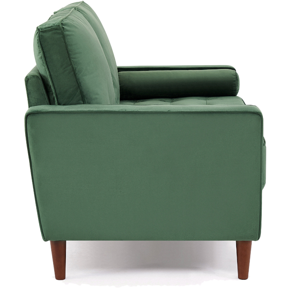 Home Detail Edward 2 Seater Green Velvet Sofa Image 5
