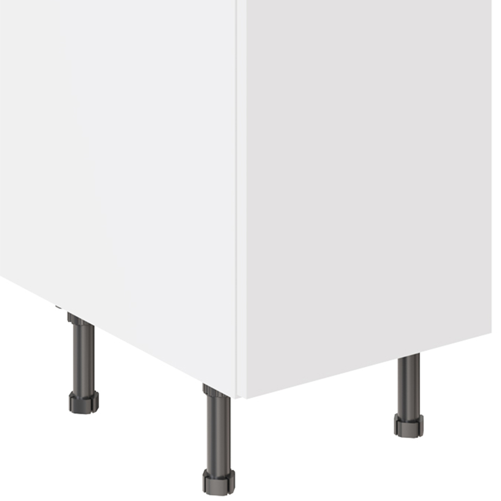 Kitchen Kit Slab Supergloss White Drawerline Base Cabinet 400mm Image 3