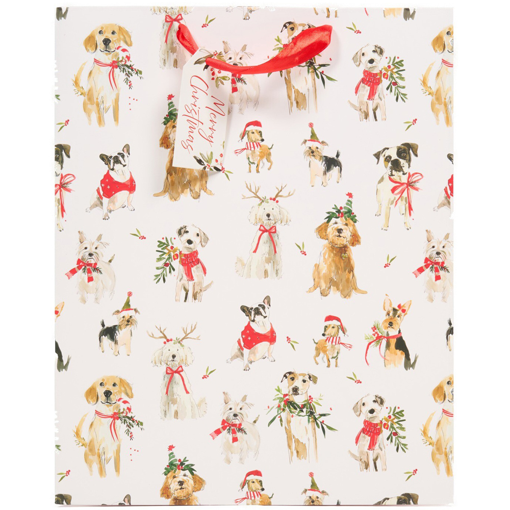 Large Festive Pup Gift Bag Image 6
