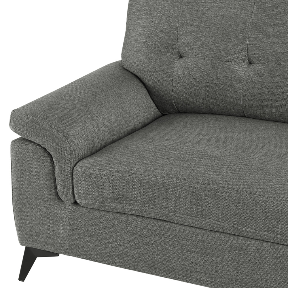 Home Detail Dylan 3 Seater Dark Grey Linen Sofa Image 7