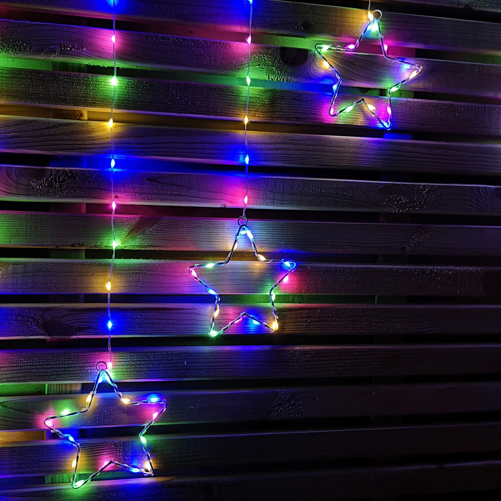 Samuel Alexander 256 Multicolour LED Star Curtain Lights Image 3