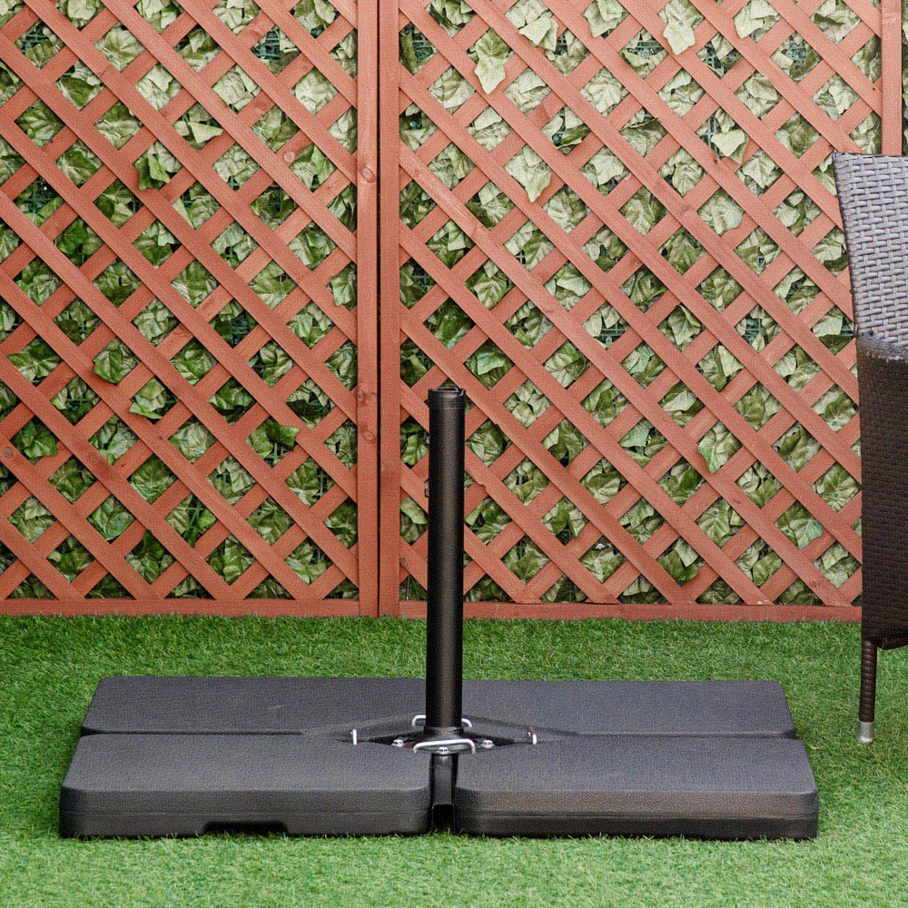 Outsunny Set of 4 Black Cantilever Parasol Base Image 2